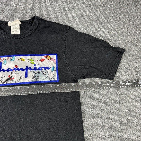 Champion Shirt Kids S Black Dr Seuss Graphic Tee Short Sleeve Casual - Picture 9 of 11